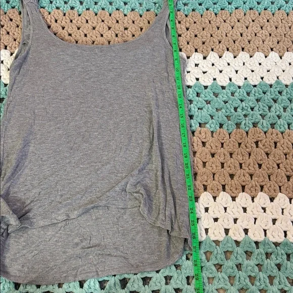 Gray Slouch Cowl Back Oversized High Low Tank Top Shirt Womens sz Small - Picture 5 of 5